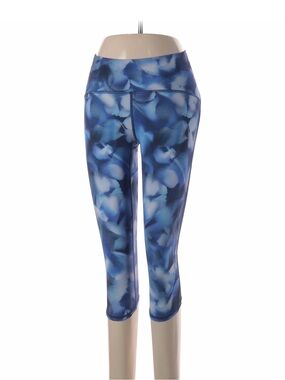 lululemon athletica Blue Floral Capri Leggings (size 6) 17.5” Inseam